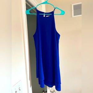 Electric blue dress impeccable pig